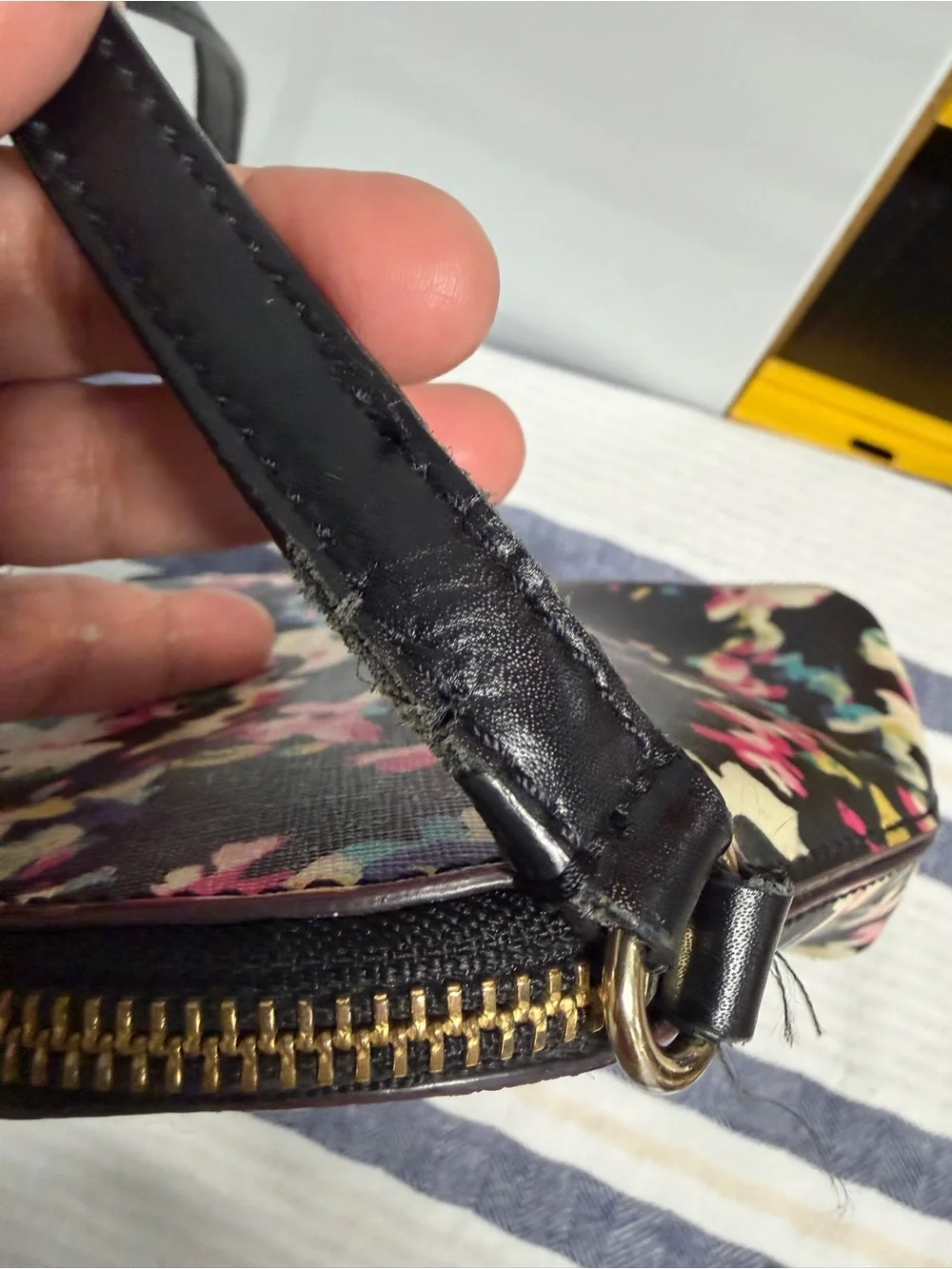 Kate Spade New York Floral Crossbody Bag Black Multi Satchel Purse